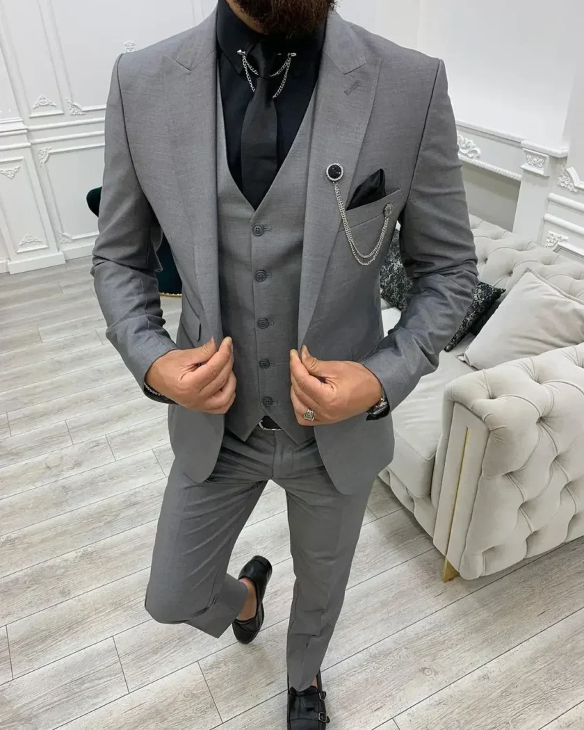 Dark Green Elegant Men Suits Smart Casual Slim Fit Blazers Hombre Business High Quality Custom 3 Piece Set Costume Homme - Image 2